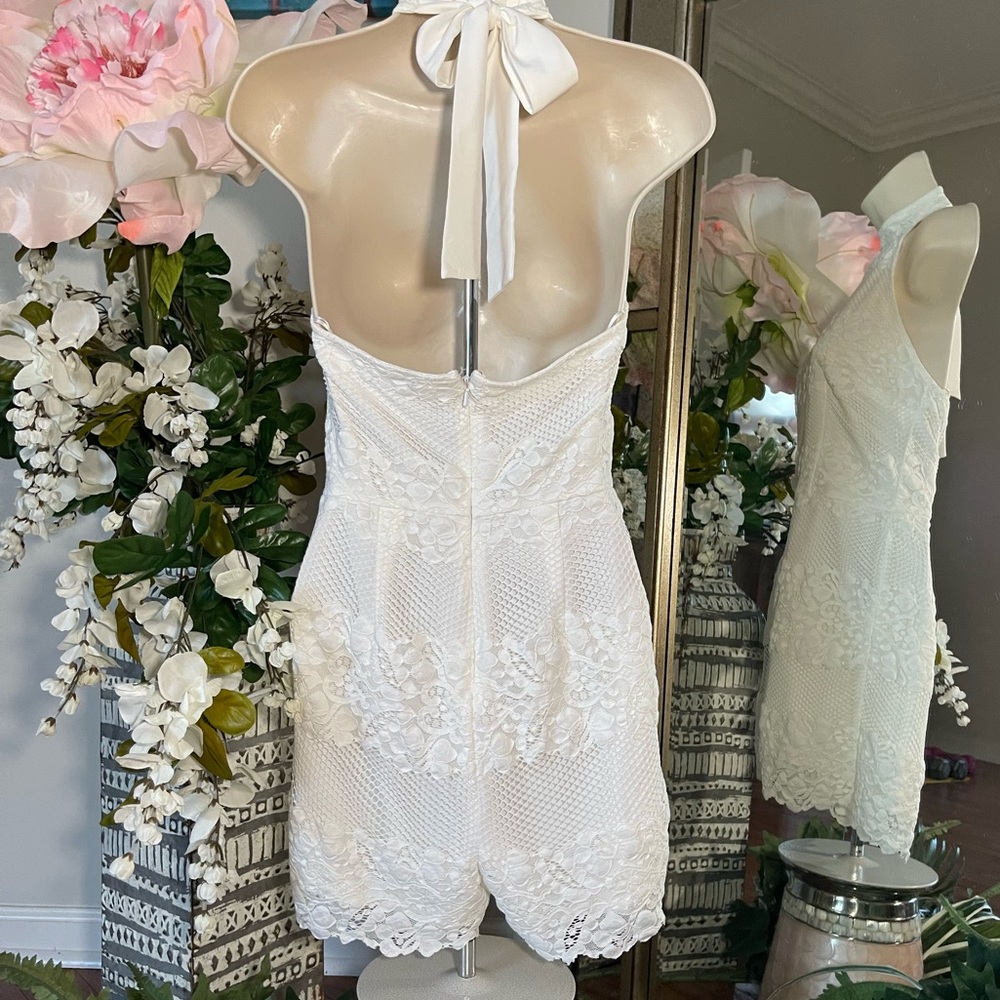 Guess Lace Romper With Open Back - image 2